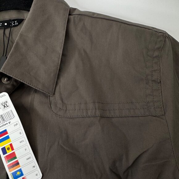 Calliope Womens Dark Olive Long Sleeve Button-Up Shirt XL Cotton Blend - Picture 7 of 15